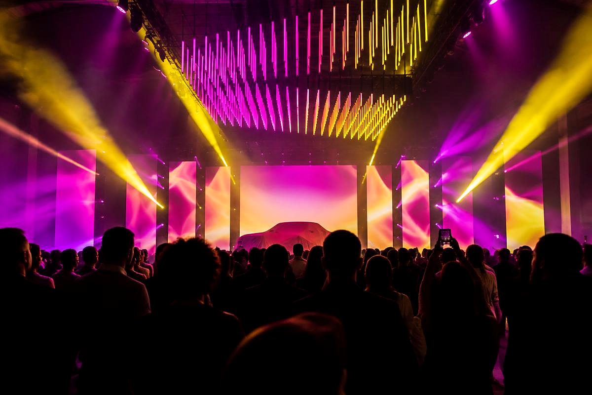 Stage and lighting production behind the scenes
