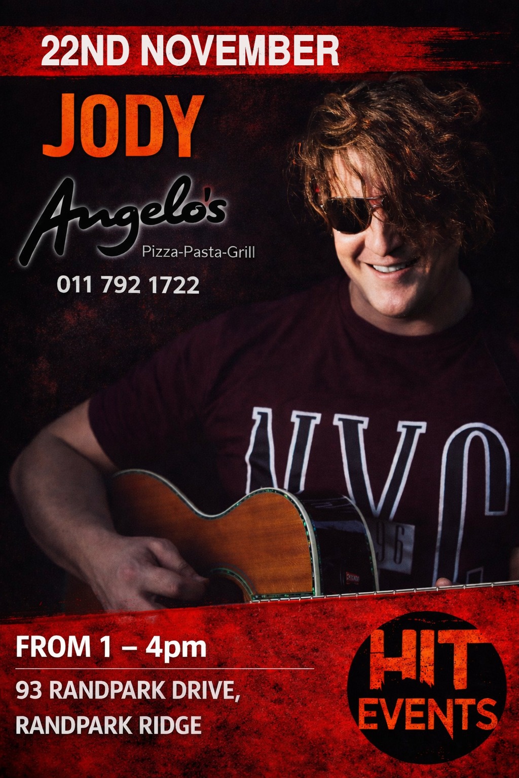 Jody live at Angelo's — Sun 22 November