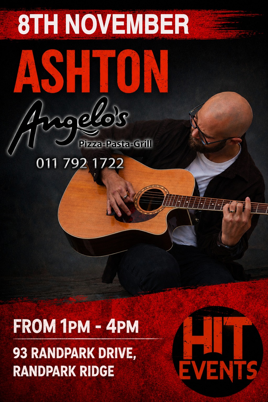 Ashton live at Angelo's — Sun 8 November