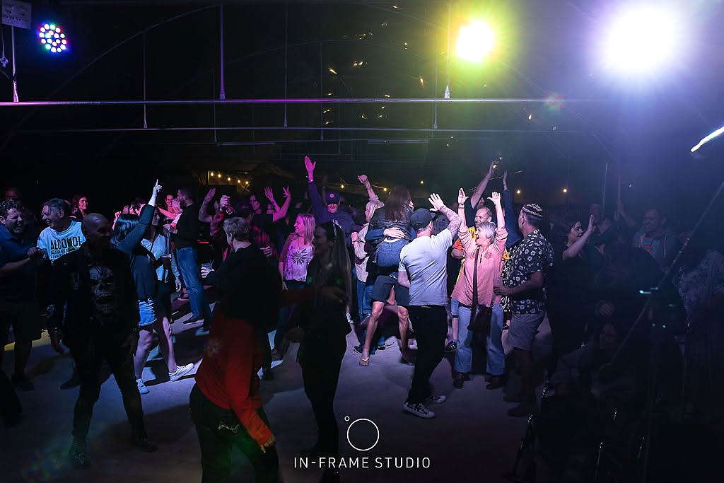 Crowd enjoying a live event